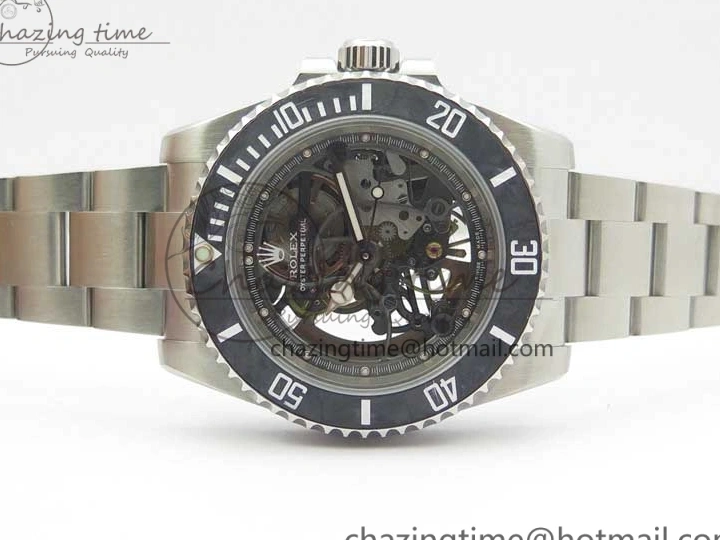 MiroTime 0214 Durable Andrea Pirlo Project Skeleton Submariner SS VRF Best Edition on SS Bracelet SA 2985